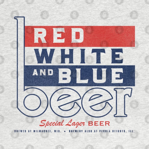 Red White & Blue Lager Defunct Lager Beer by darklordpug